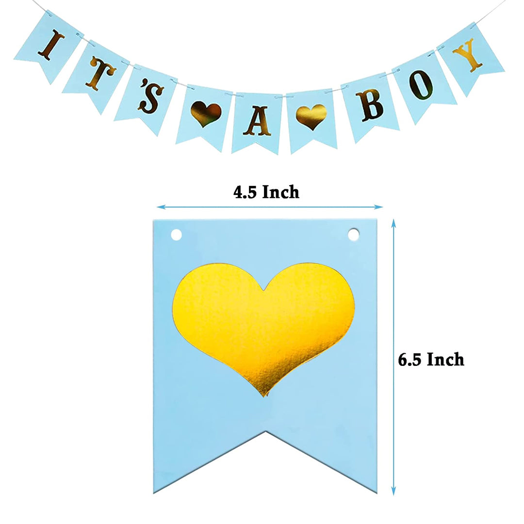 Baby Shower 'Its A Boy!' Blue Foil Letter Banner - 1PC
