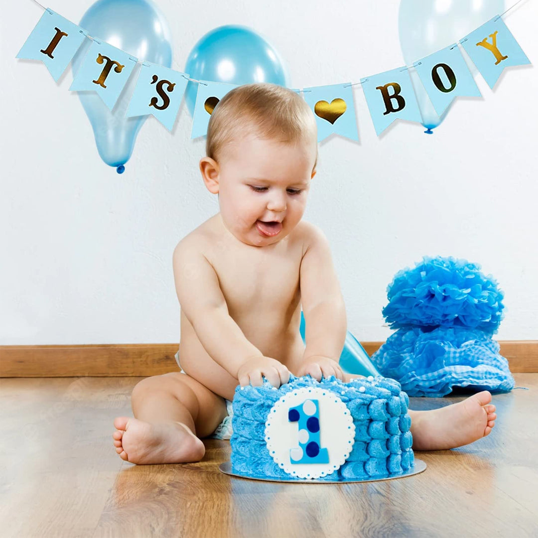 Baby Shower 'Its A Boy!' Blue Foil Letter Banner - 1PC