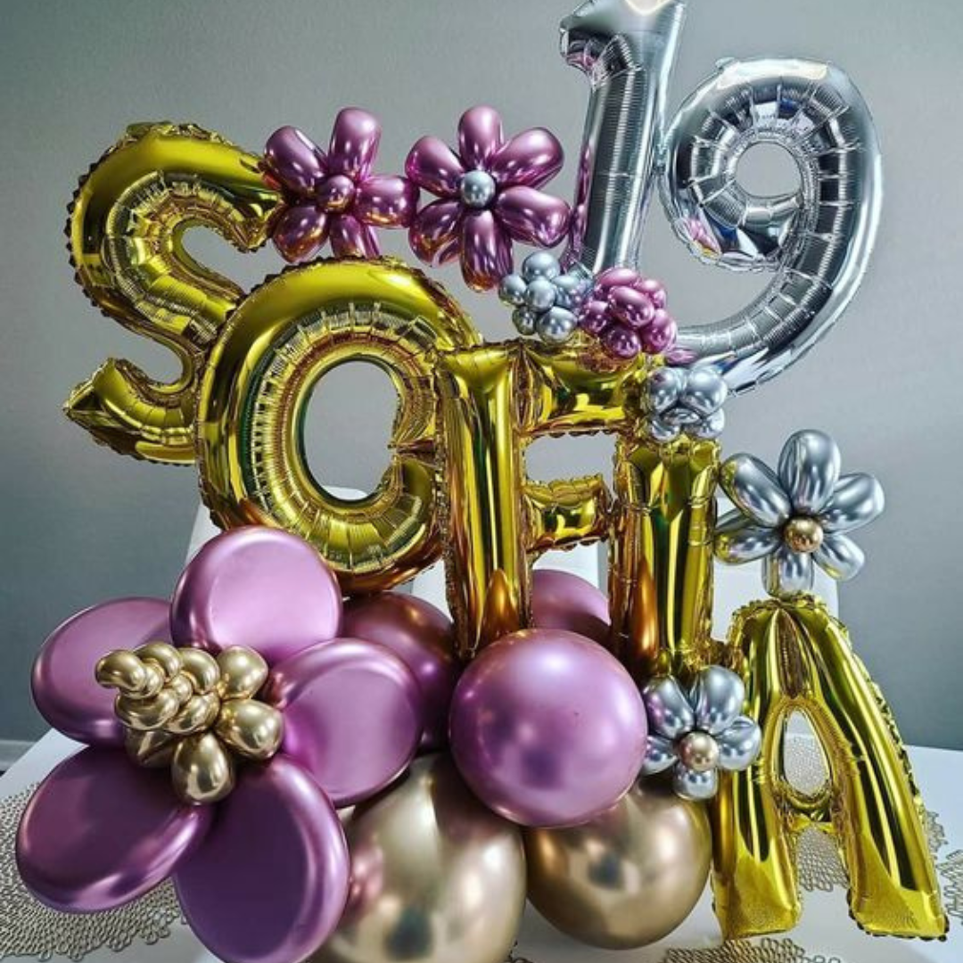 16" Letter P Golden Balloon