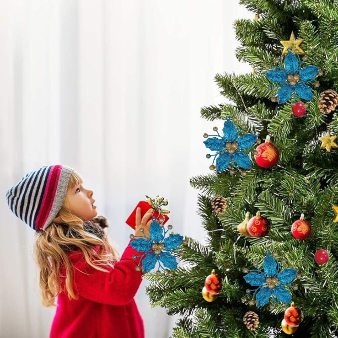 CTO Mistletoe Leaves Blue - 2PC