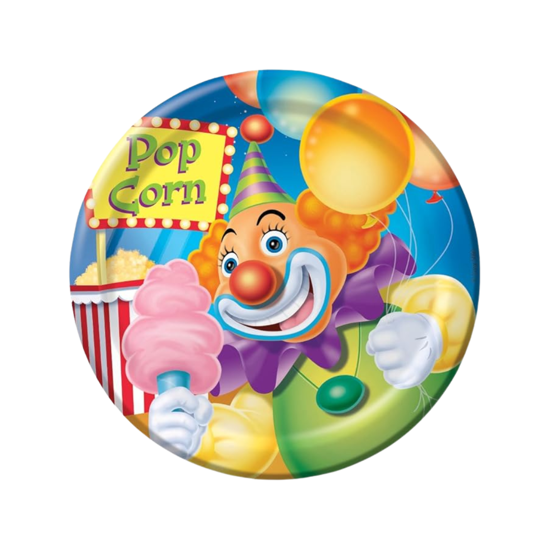 Circus Theme Party Cake/Starter Plates - 7 inches - 8PC