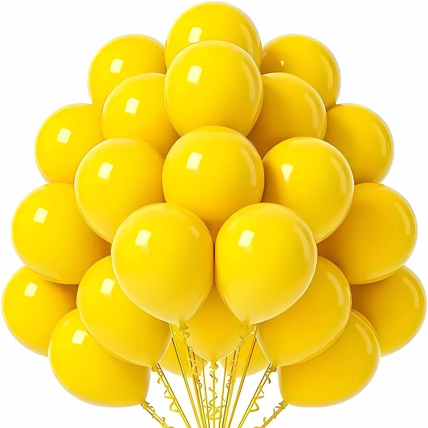Yellow Latex / Rubber Balloons - 9 inches - Bulk Pack - 50PC