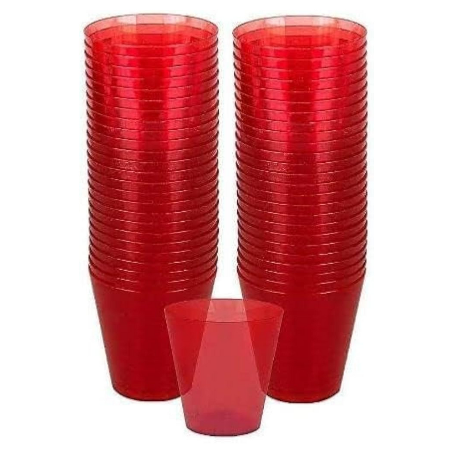 Shot Glasses Neon Red Party Combo - 10PC
