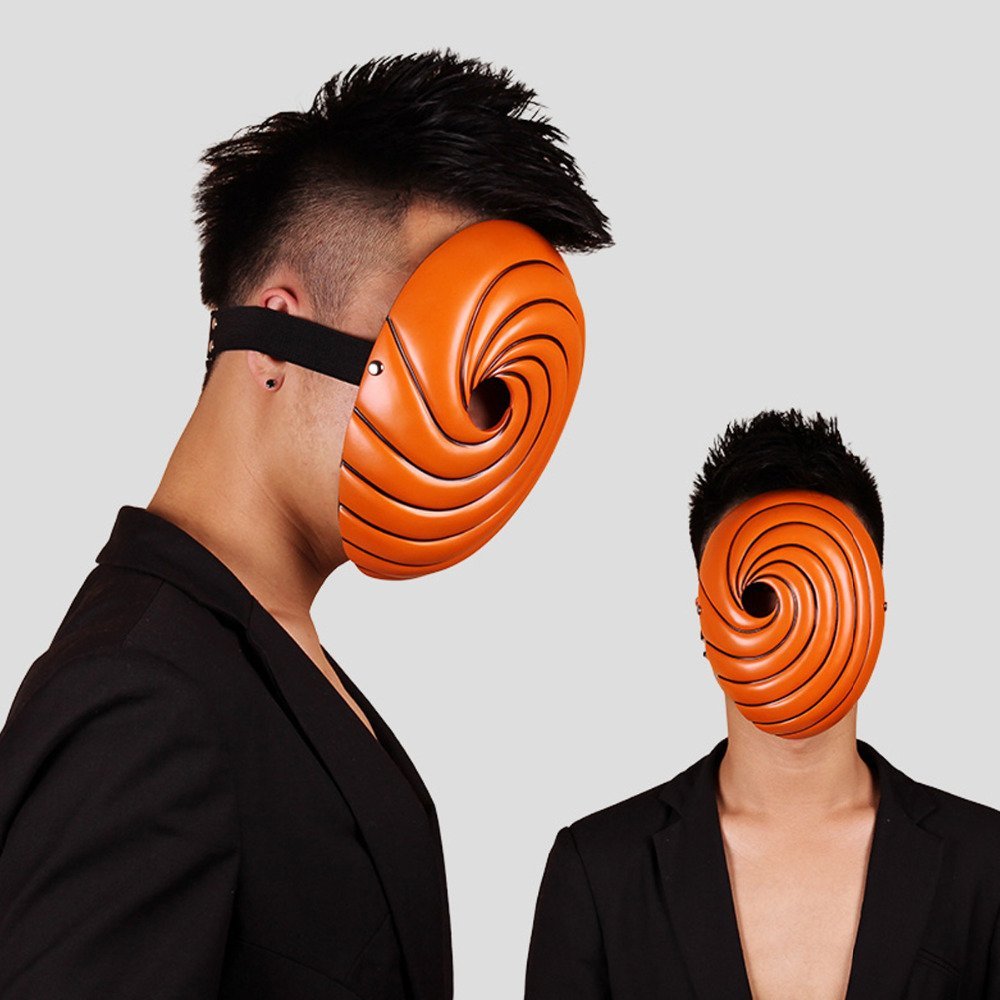 Anime Naruto Mask Akatsuki Tobi Obito Resin Mask - 1PC