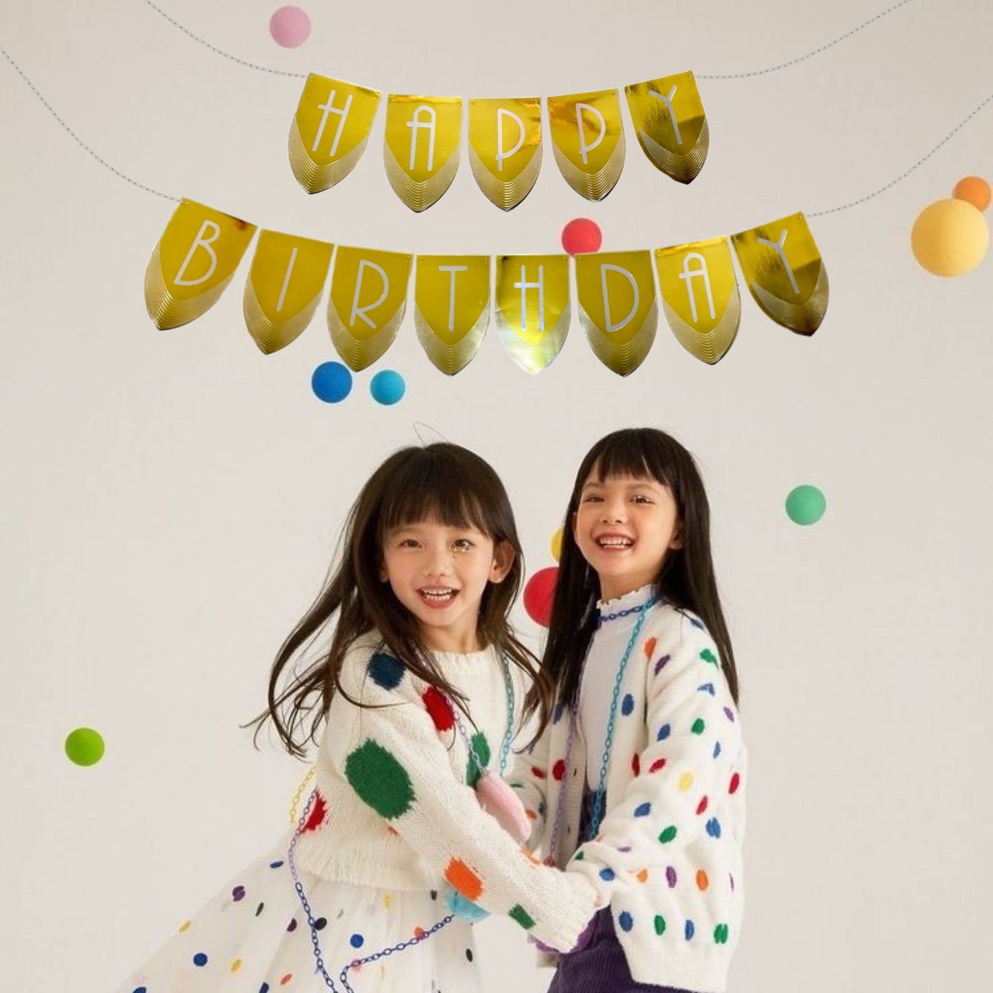 Happy Birthday Designer Banner Gold & Silver