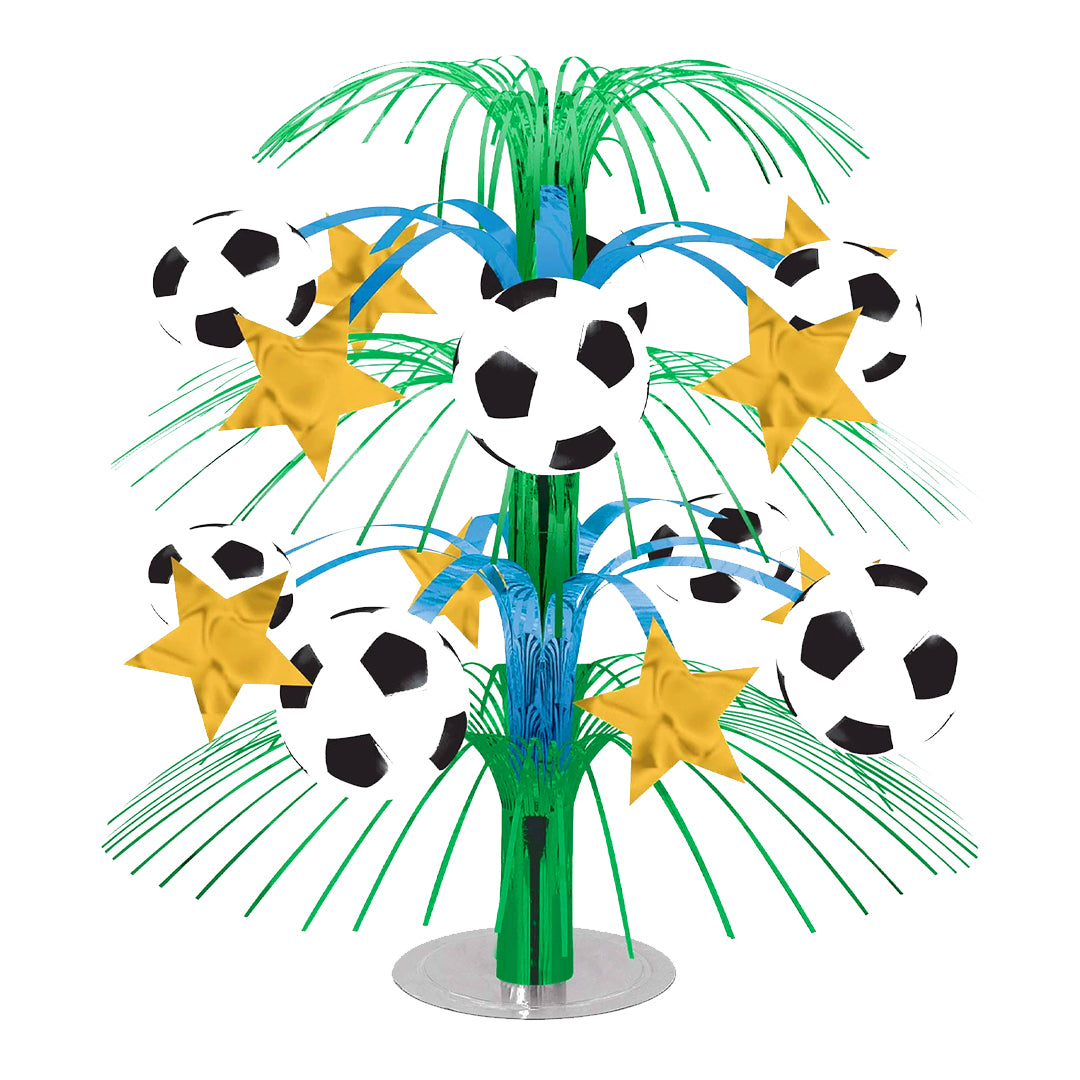 Soccer Cascade Theme Centerpiece for Table Decor - 1PC