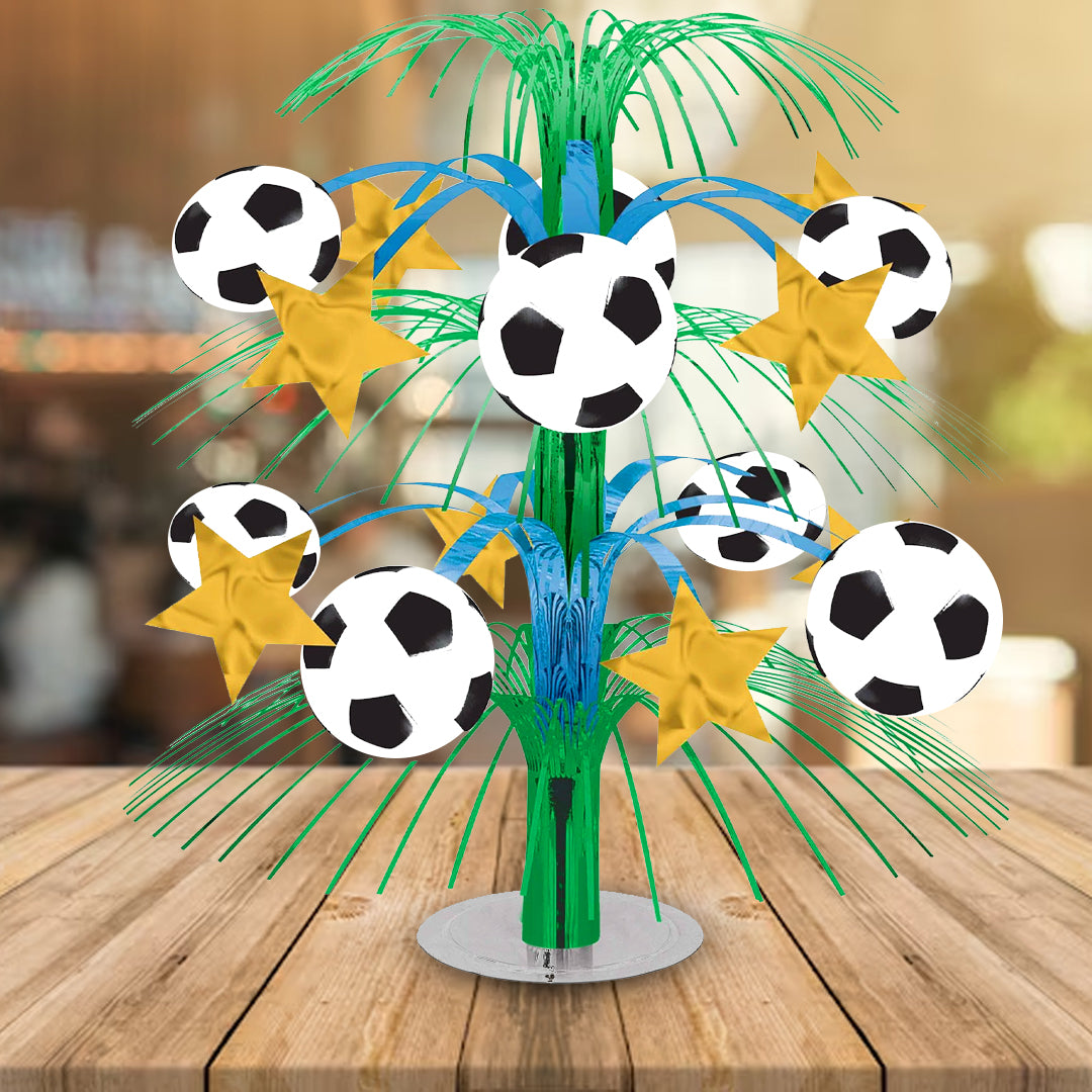 Soccer Cascade Theme Centerpiece for Table Decor - 1PC