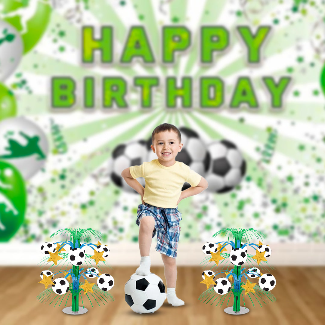 Soccer Cascade Theme Centerpiece for Table Decor - 1PC