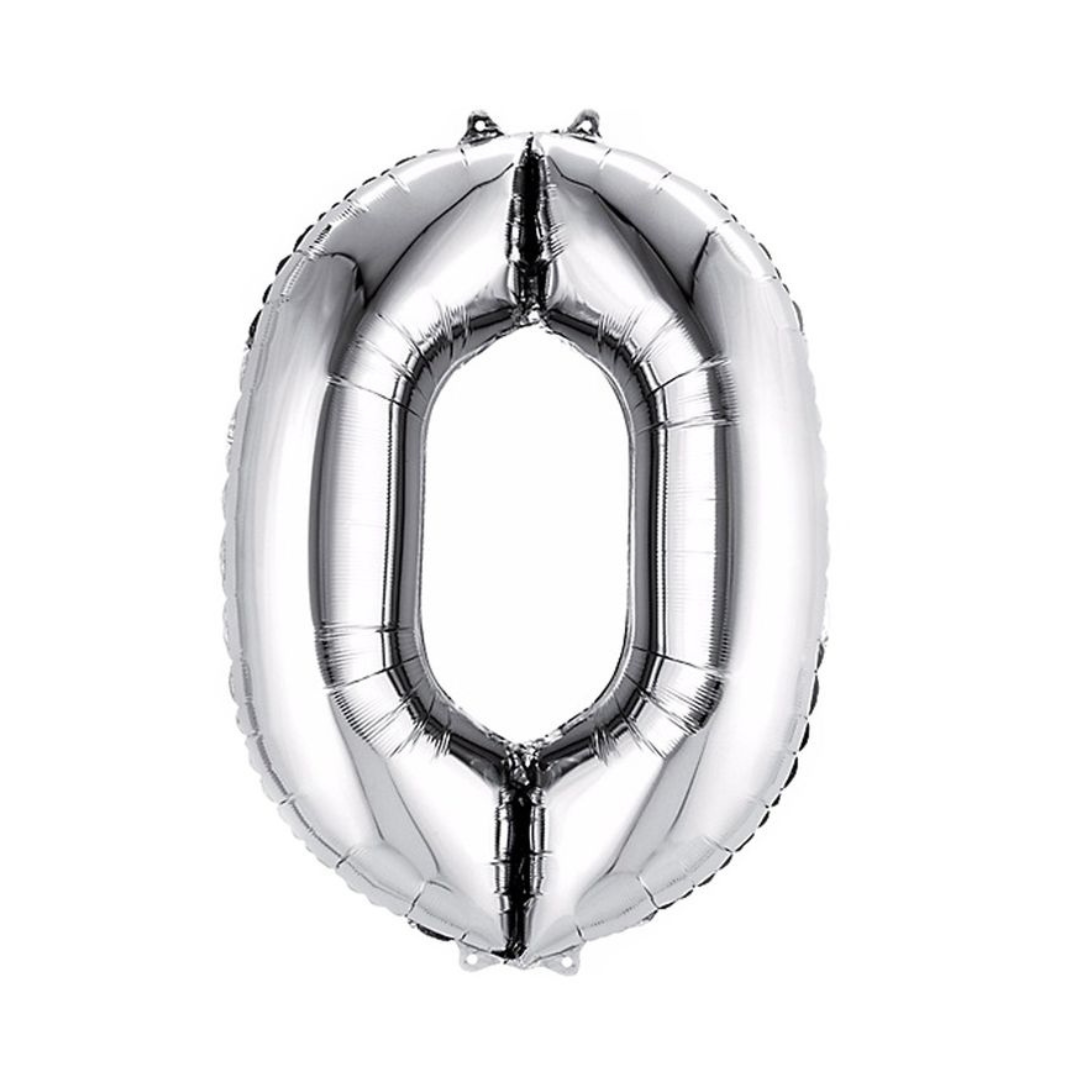 Letter O Silver Foil Balloon - 16 inches - 1PC
