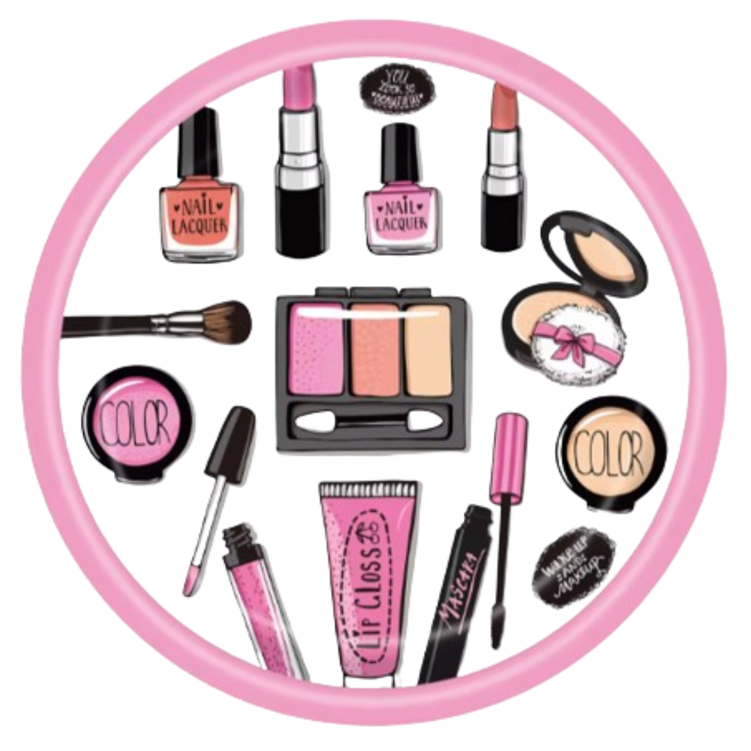 9" Glitz and Glam Makeup Party Plates Pack of 8