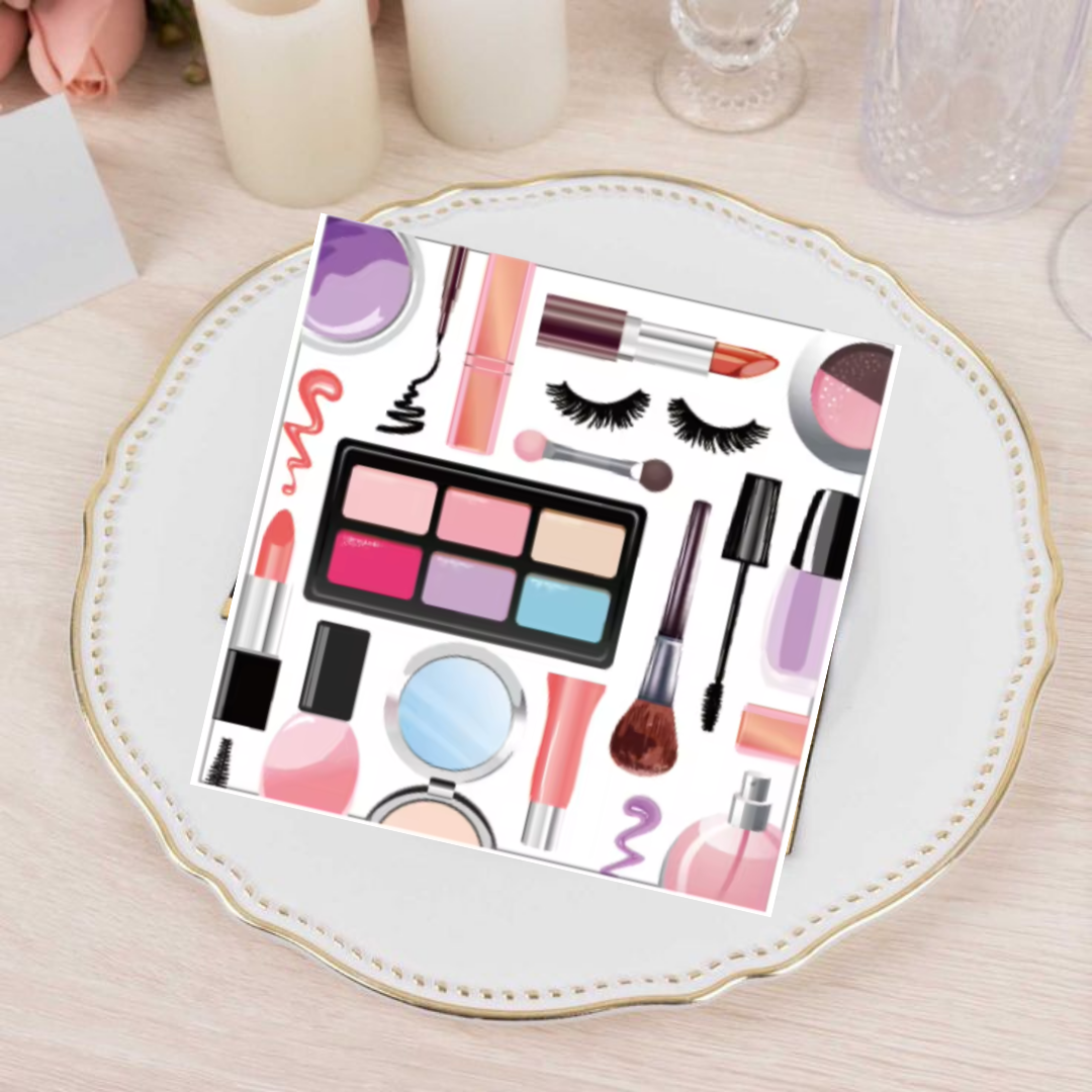 Glitz and Glam Makeup Spa Party Paper Napkin Pack of 20