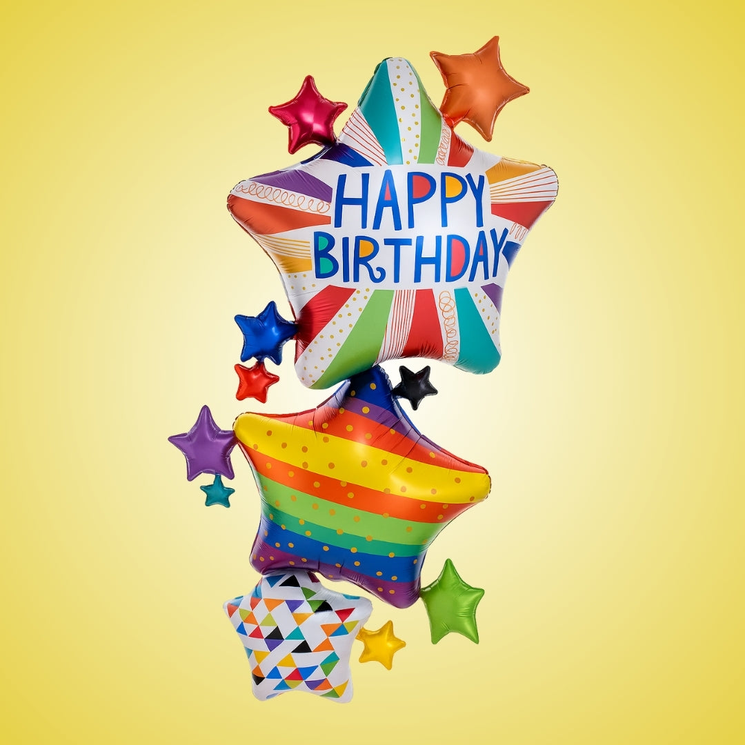 Happy Birthday Multi Layered Giant Balloon - 67 inches - Air Filled - 1PC