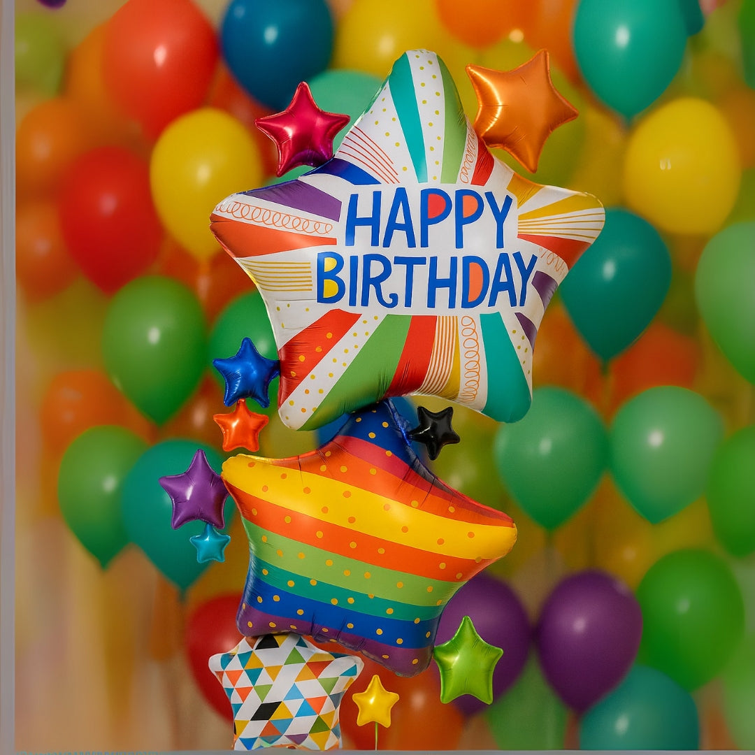 Happy Birthday Multi Layered Giant Balloon - 67 inches - Air Filled - 1PC
