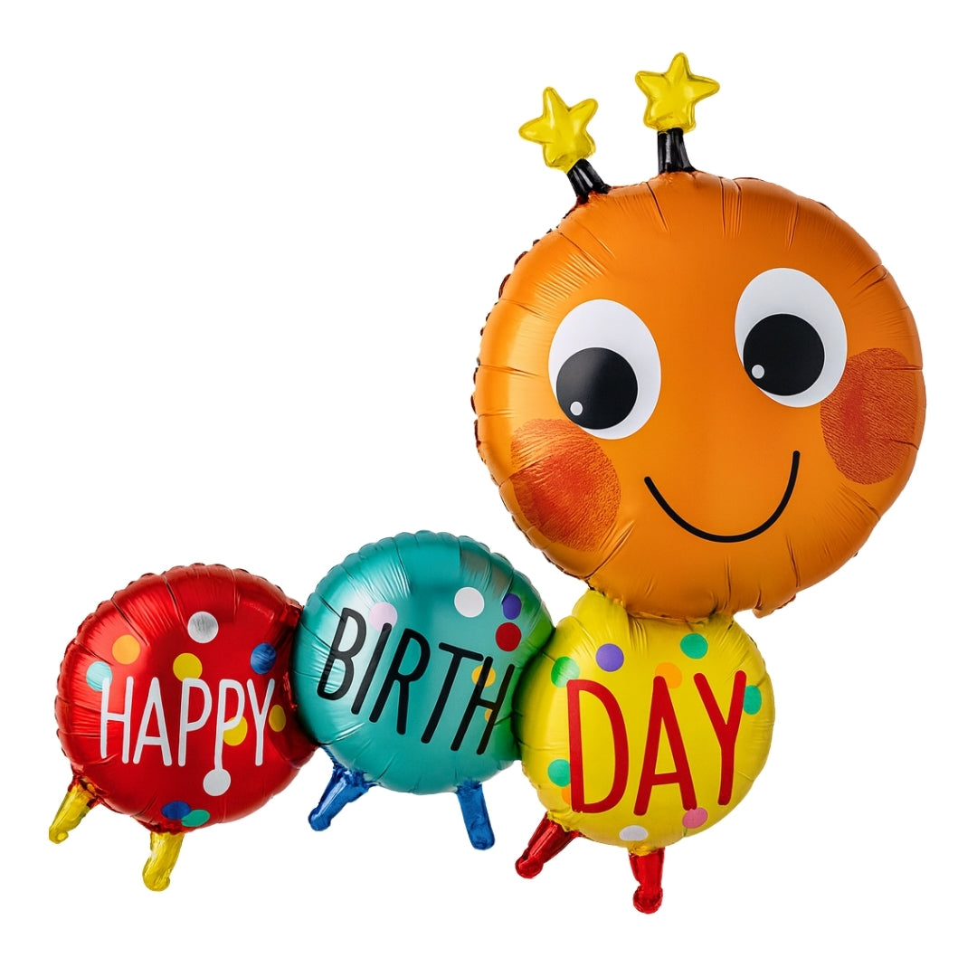 Caterpillar Shaped Foil Balloon - Air Filled - 1PC