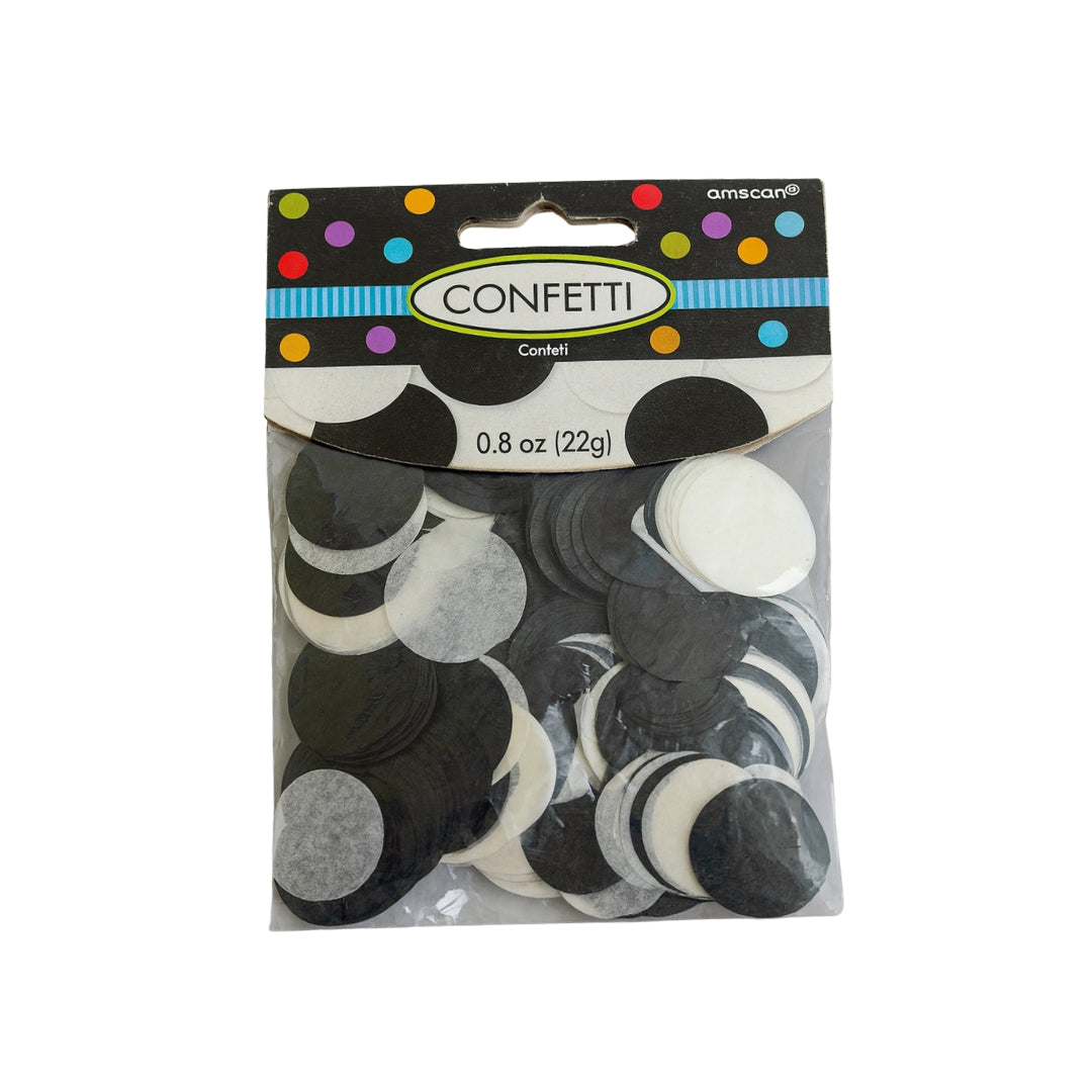 Black & White Tissue Paper Confetti -1PC