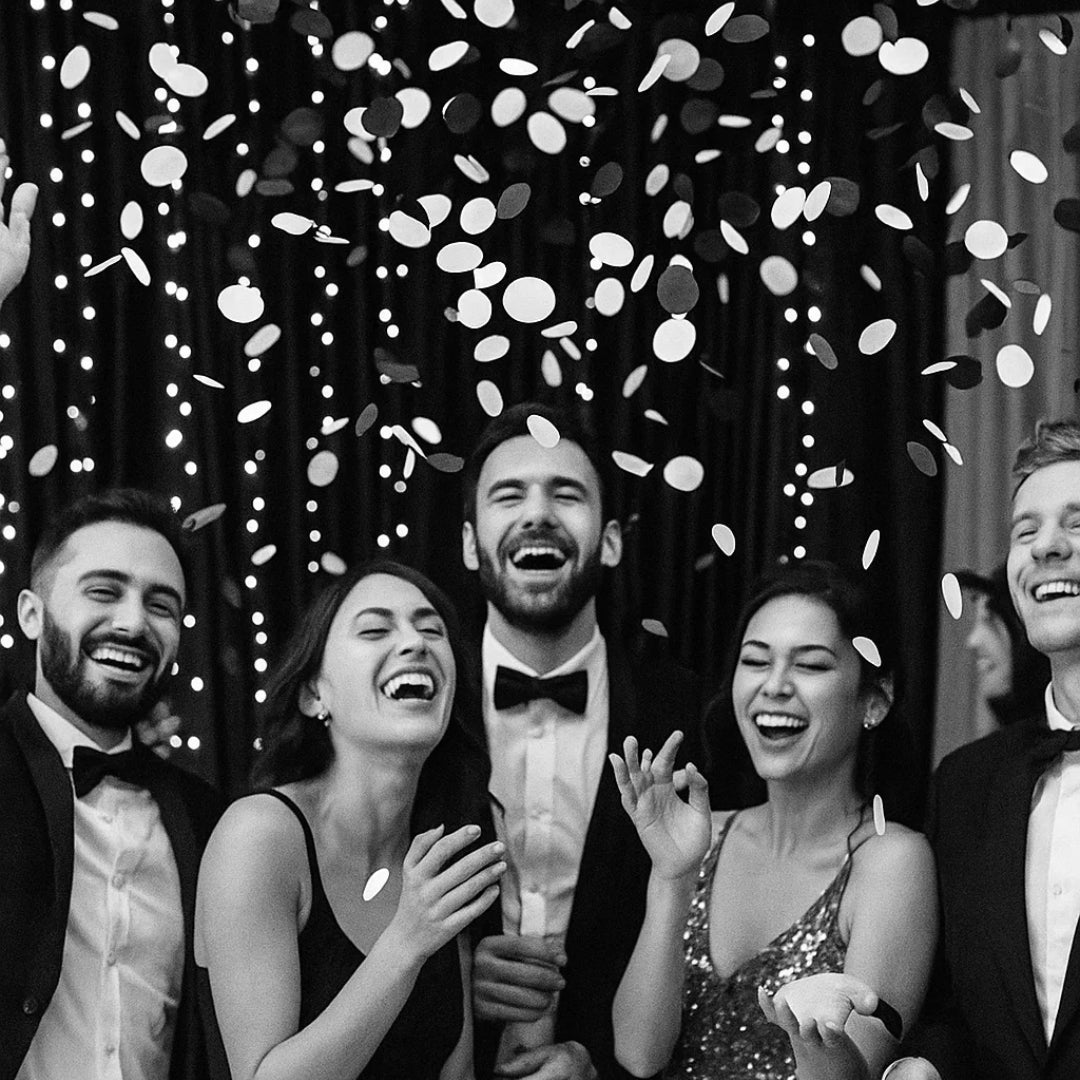 Black & White Tissue Paper Confetti -1PC