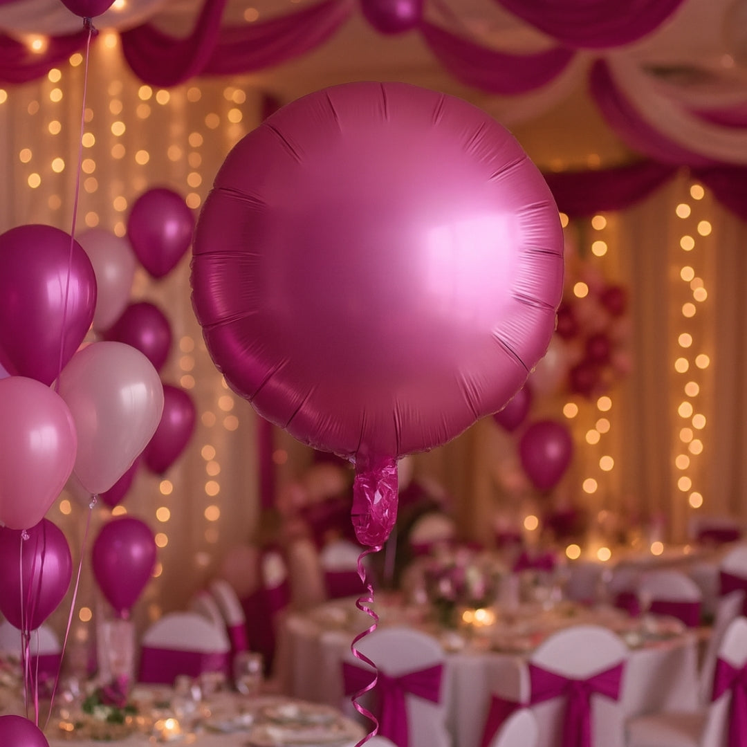 Flamingo Shimmering Matte Pink Circle Balloon 18" S18