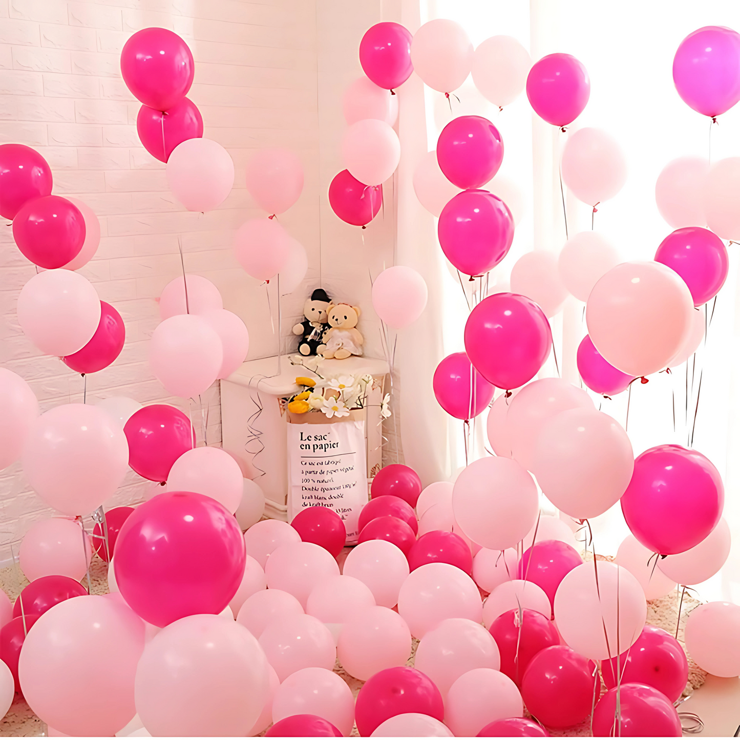 Light Pink Latex / Rubber Balloons - 9 inches - Bulk Pack - 50PC