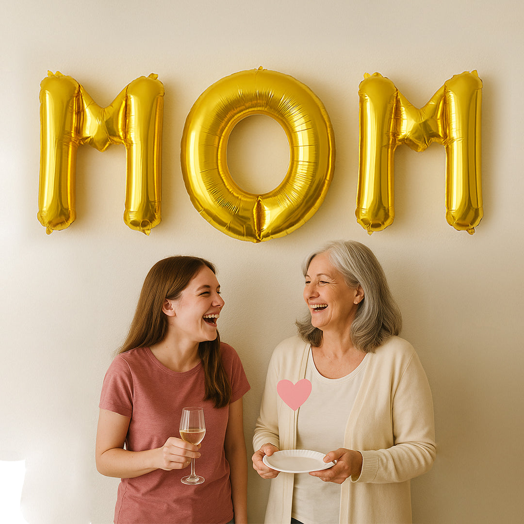 MOM Foil Reusable Balloon - Helium Quality - 40 inches - 3PC SET