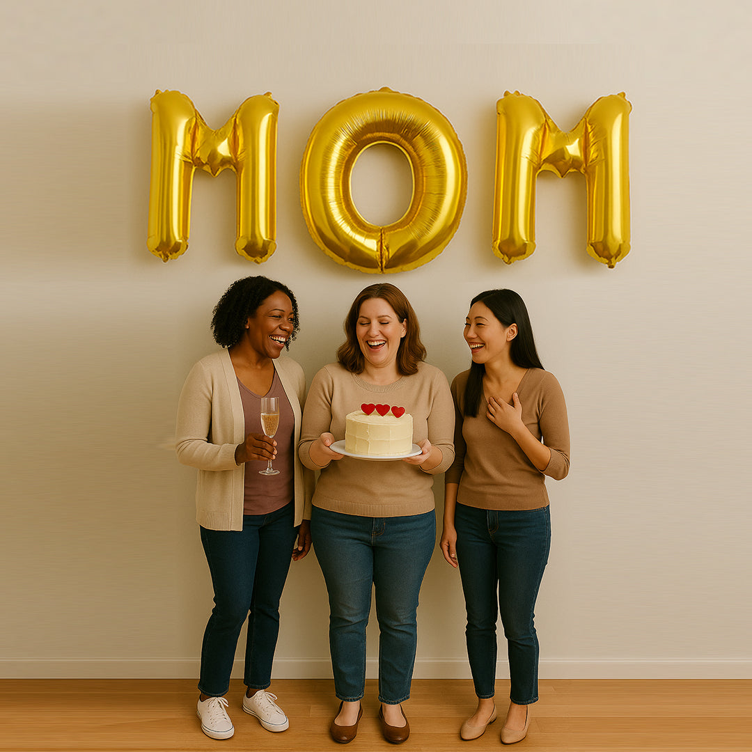 MOM Foil Reusable Balloon - Helium Quality - 40 inches - 3PC SET
