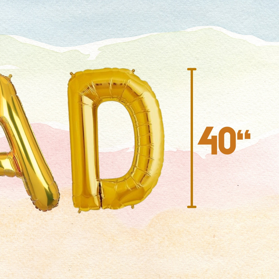 DAD Foil Reusable Balloon - Helium Quality - 40 inches - 3PC SET