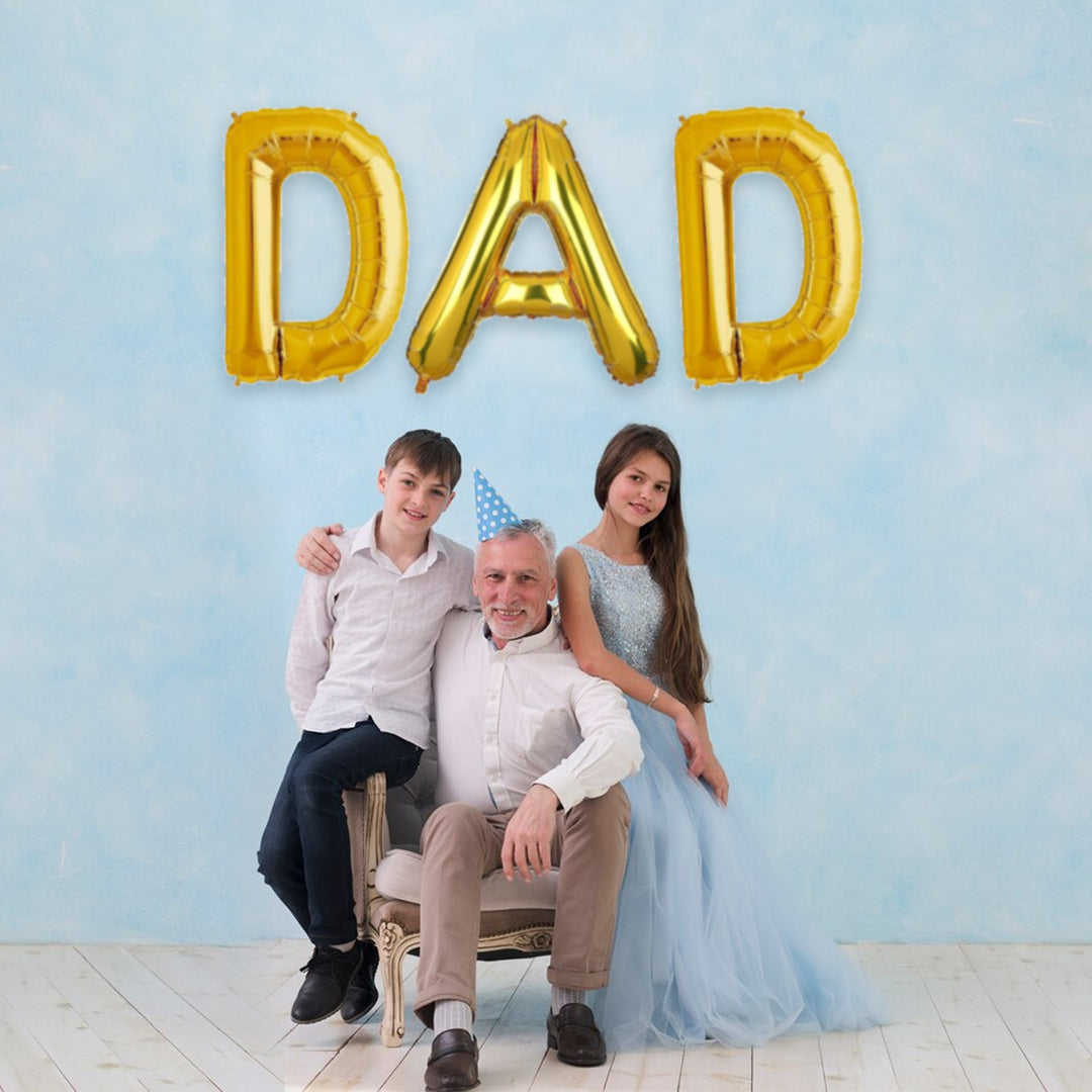 DAD Foil Reusable Balloon - Helium Quality - 40 inches - 3PC SET