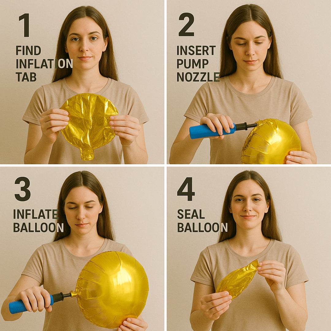 CHEERS Golden Foil Balloon Set - Helium or Air Filled - 40 inches - 6PC