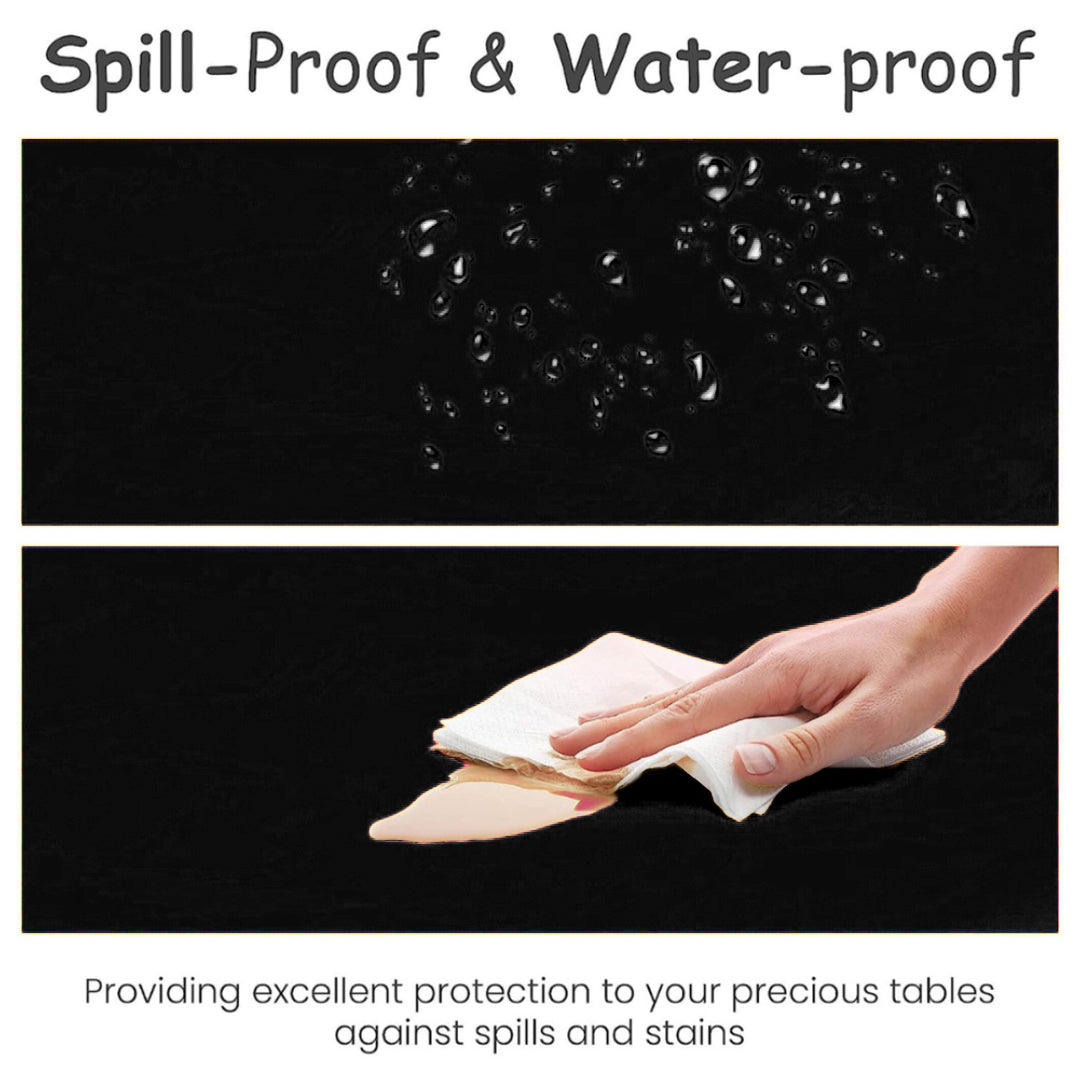 Black Vinyl Table Cover for Party Decor - 54X108 - 1PC