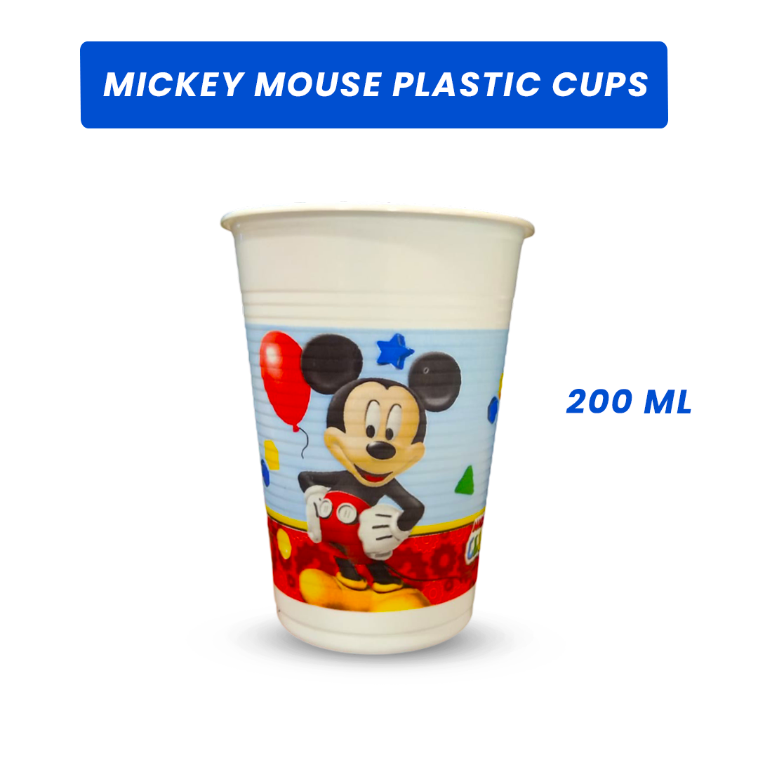 Mickey Mouse Theme Party Paper Cups - 200ml - 8PC