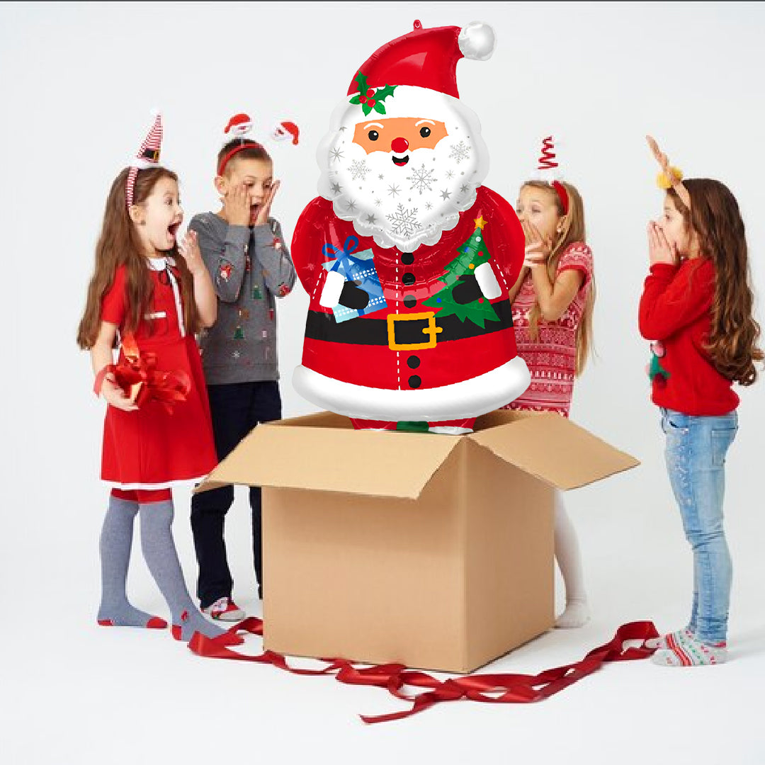 Santa Clause Shaped Foil Balloon - Helium Quality - 34 inches - 1PC