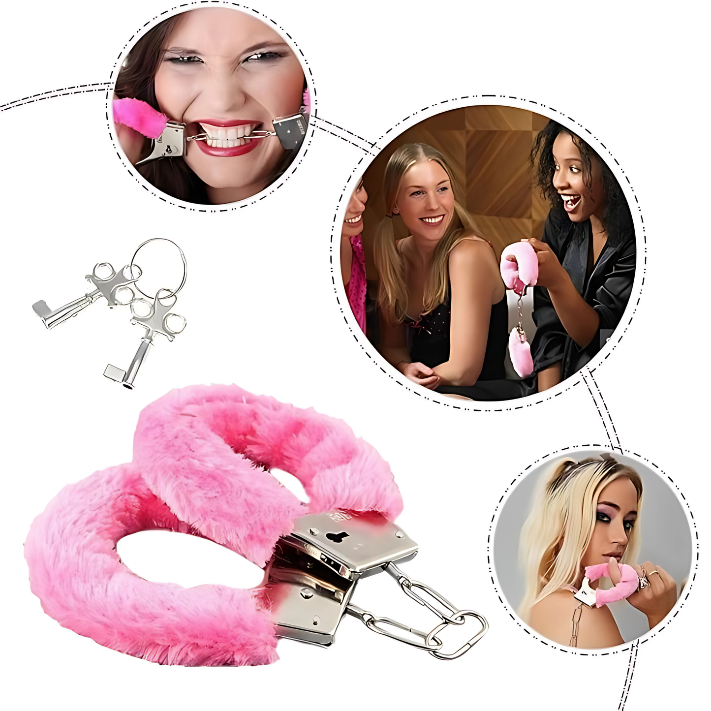 Hen Party Hand Cuffs Light Pink