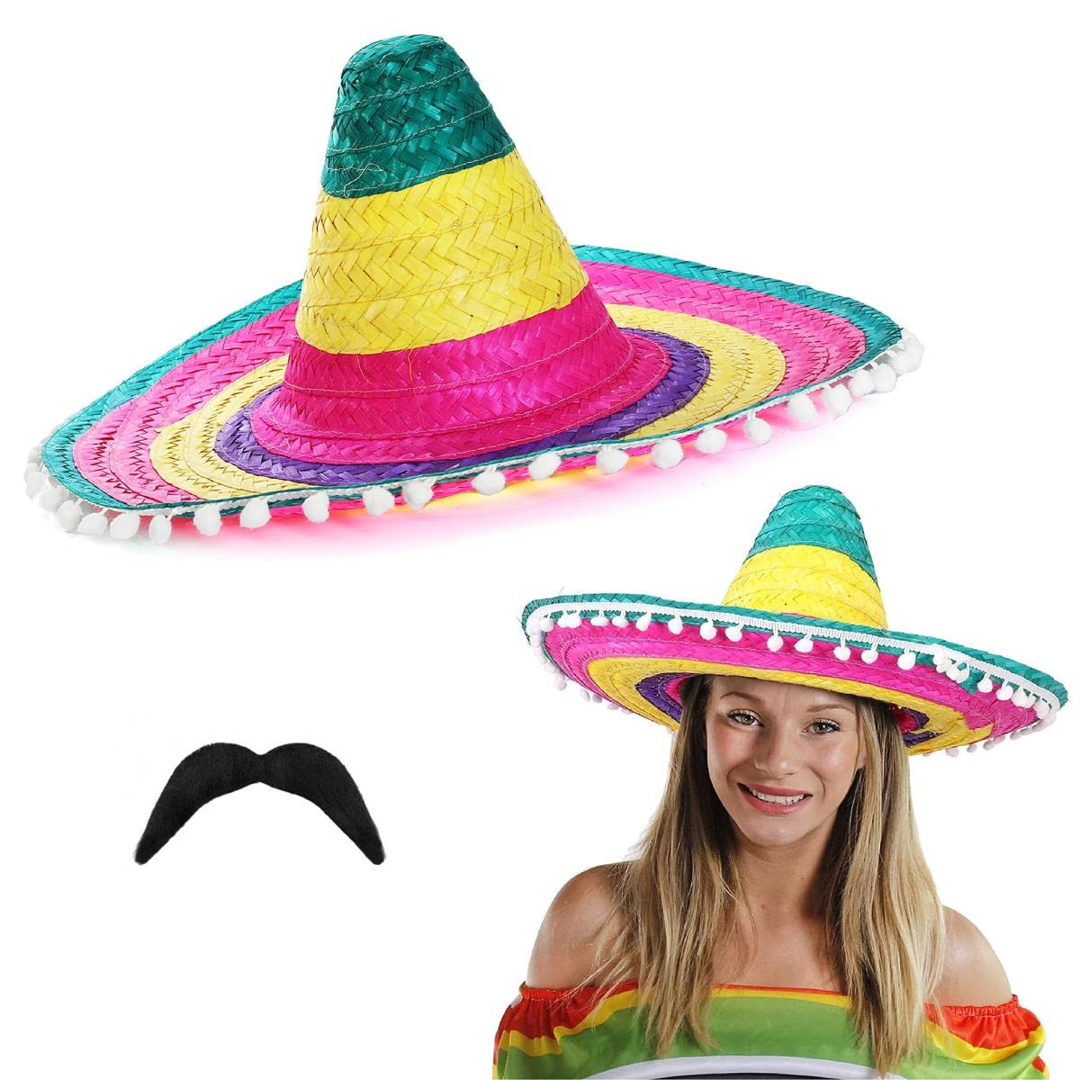 Mexican Sombrero Hat for Carnival - 1PC