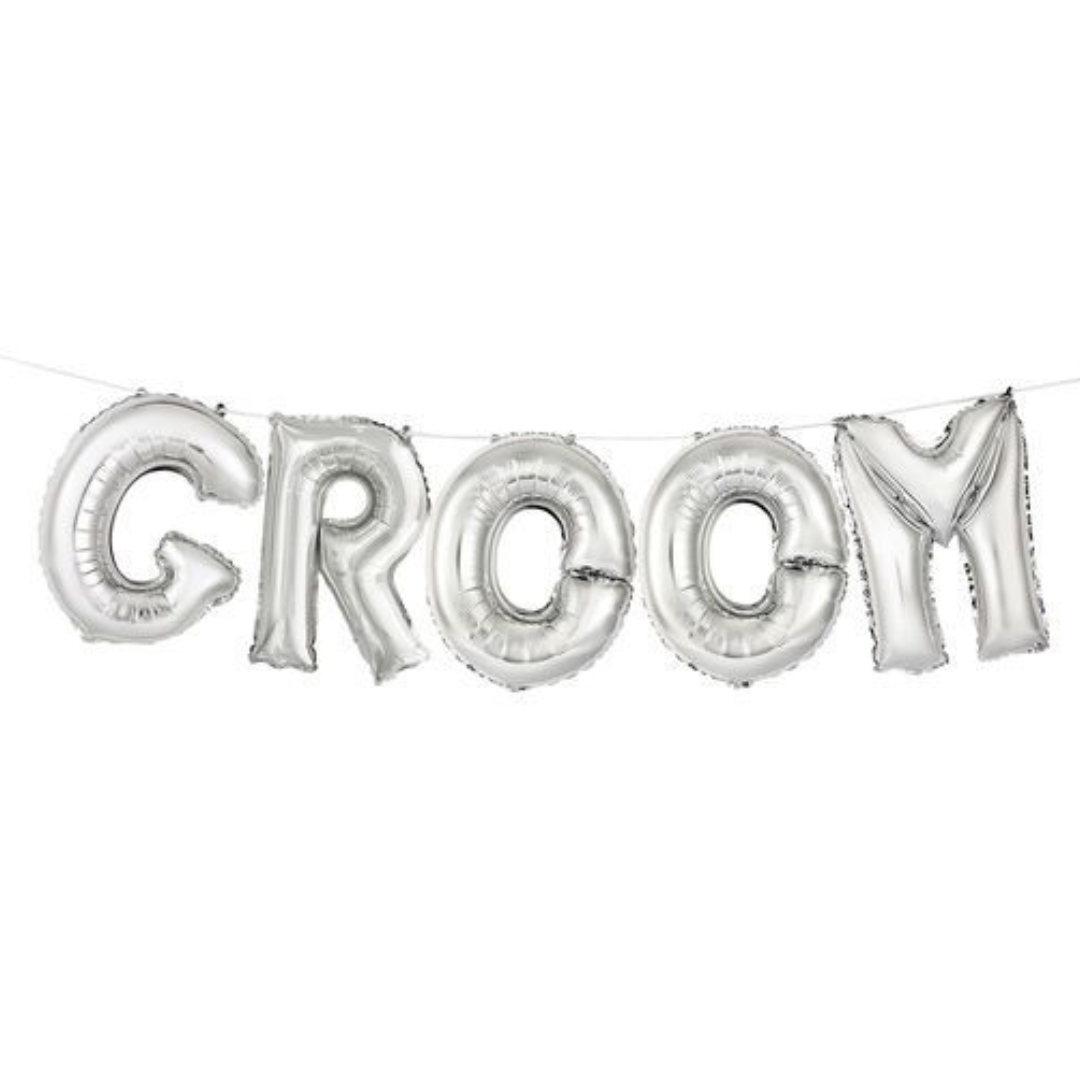 Letter M Silver Foil Balloon - 16 inches - Air Filled - 1PC