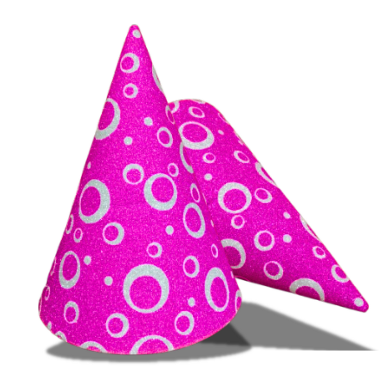 Shining Pink Paper Hat - 10Pc
