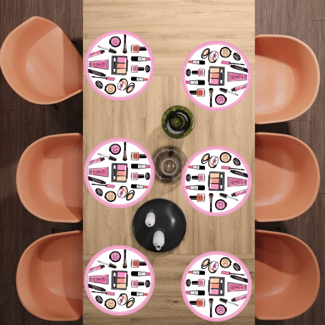 9" Glitz and Glam Makeup Party Plates Pack of 8