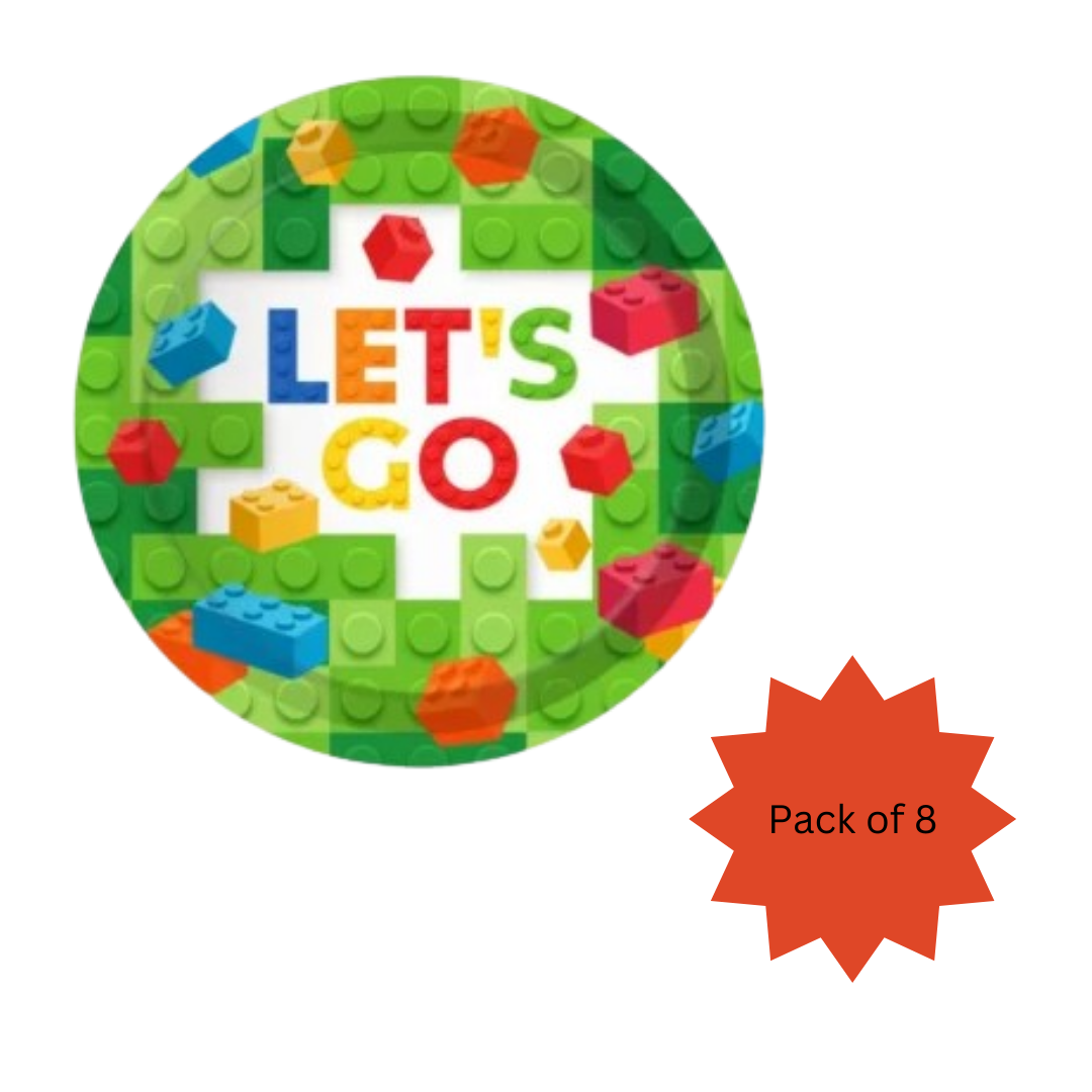 LEGO Theme Paper Plates 9"- Pack of 8