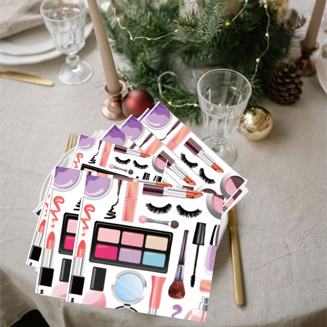 Glitz and Glam Makeup Spa Party Paper Napkin Pack of 20