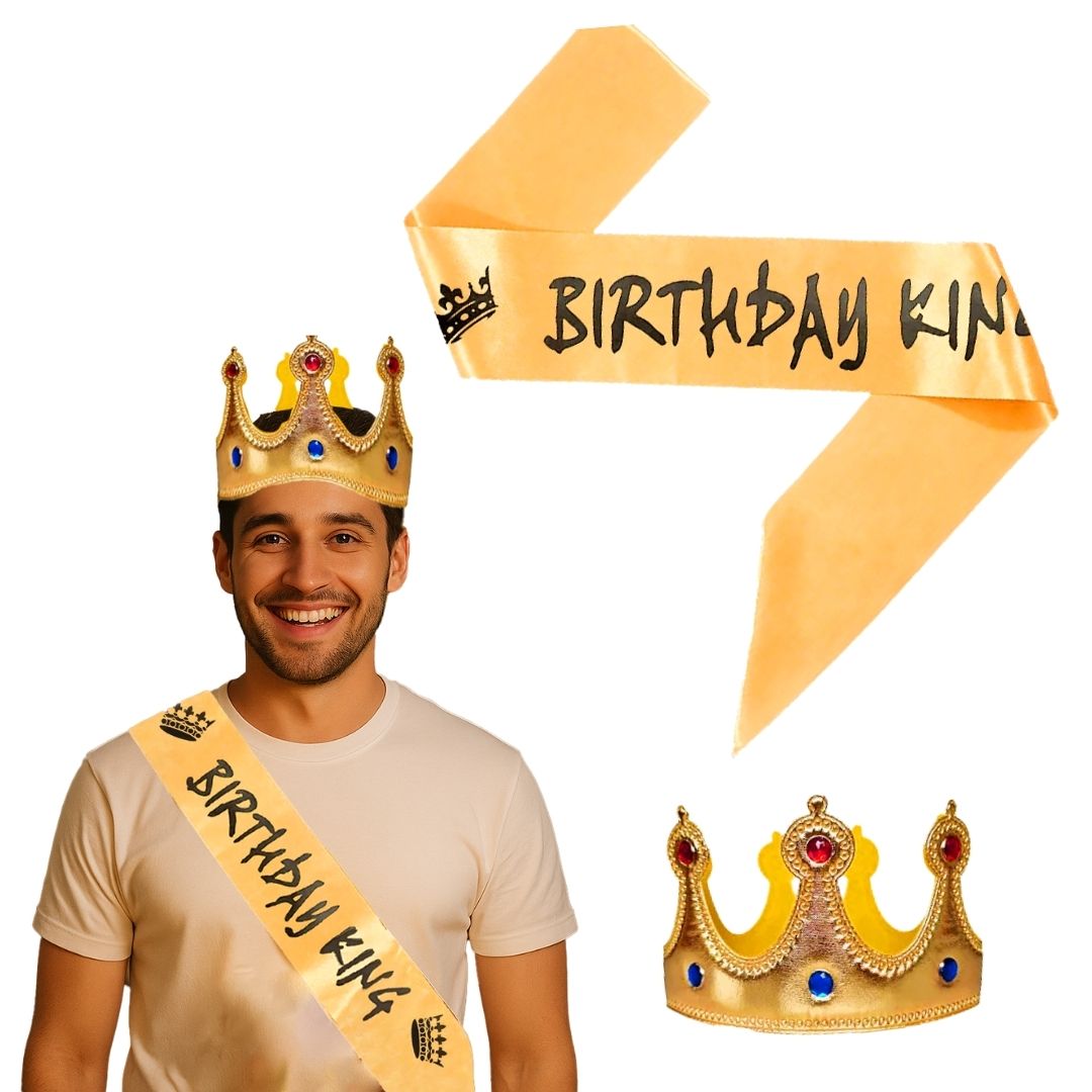 Happy Birthday Sash & Crown Combo - 1PC