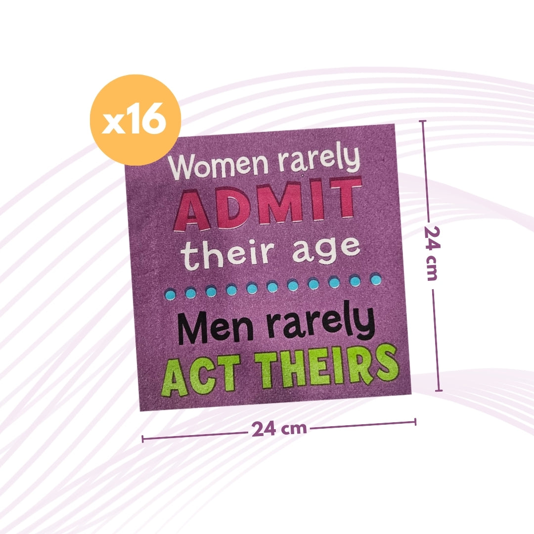 Men vs Women Beverage/ Party Paper Napkins - 30 PC