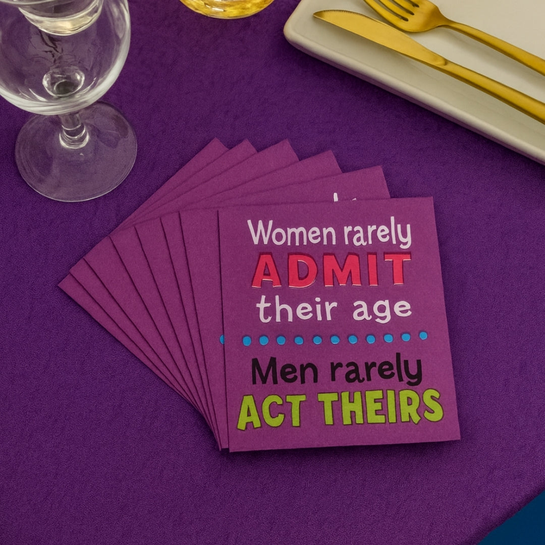 Men vs Women Beverage/ Party Paper Napkins - 30 PC