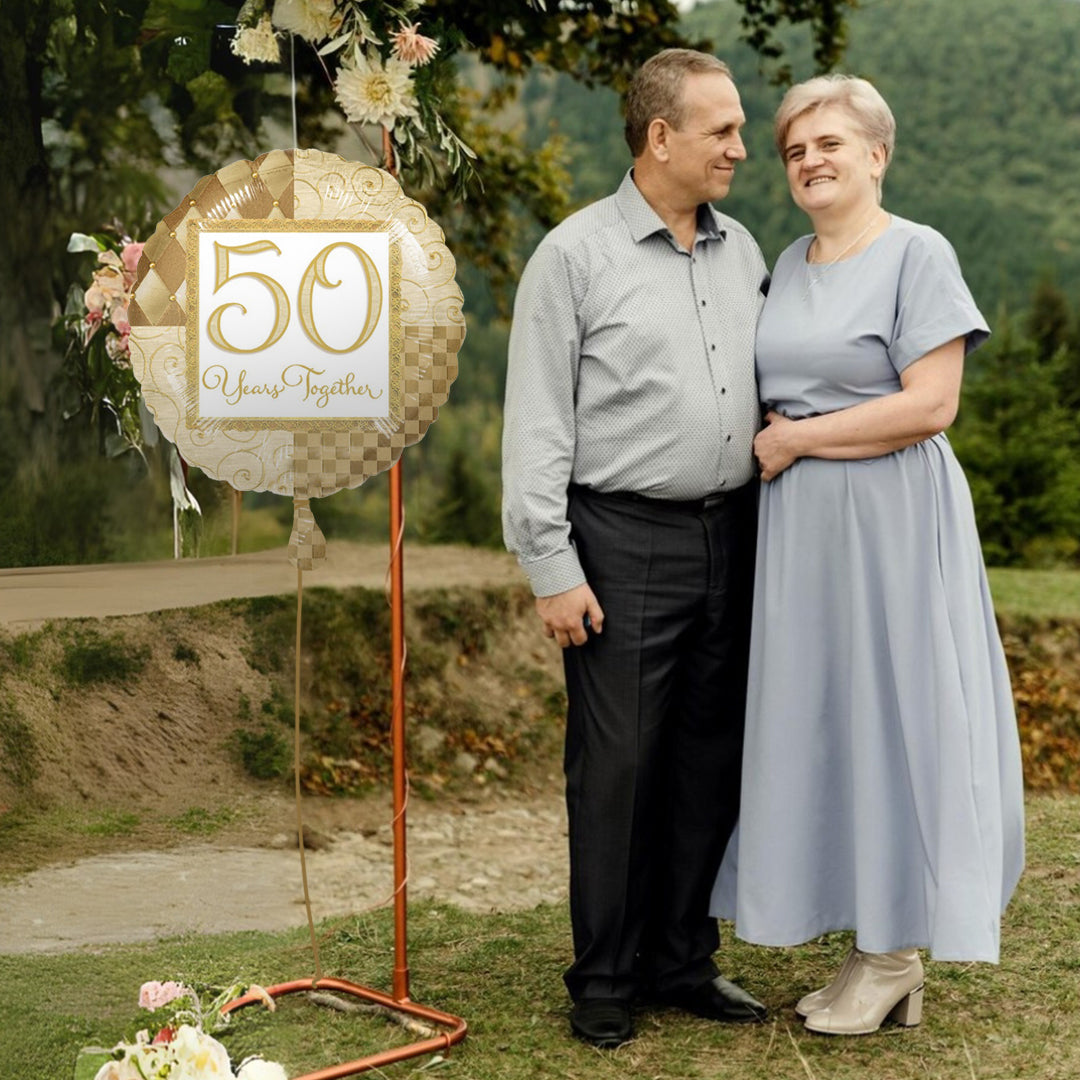 Cheers to 50 Years Together Foil Balloon - Helium Quality - 1PC