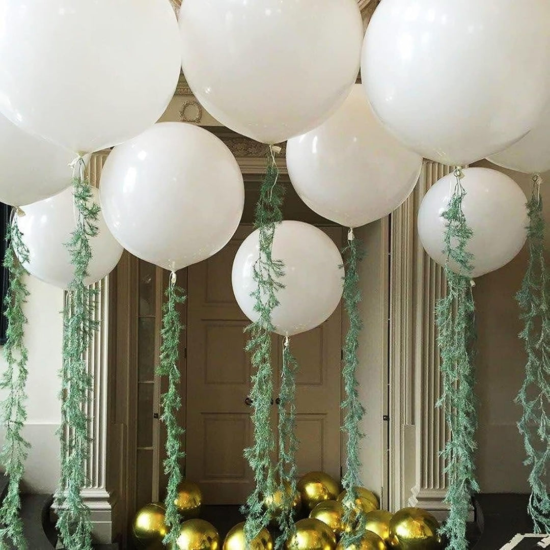 White Bladder Balloon - Helium Or Air Filled - 36 inches - 1PC
