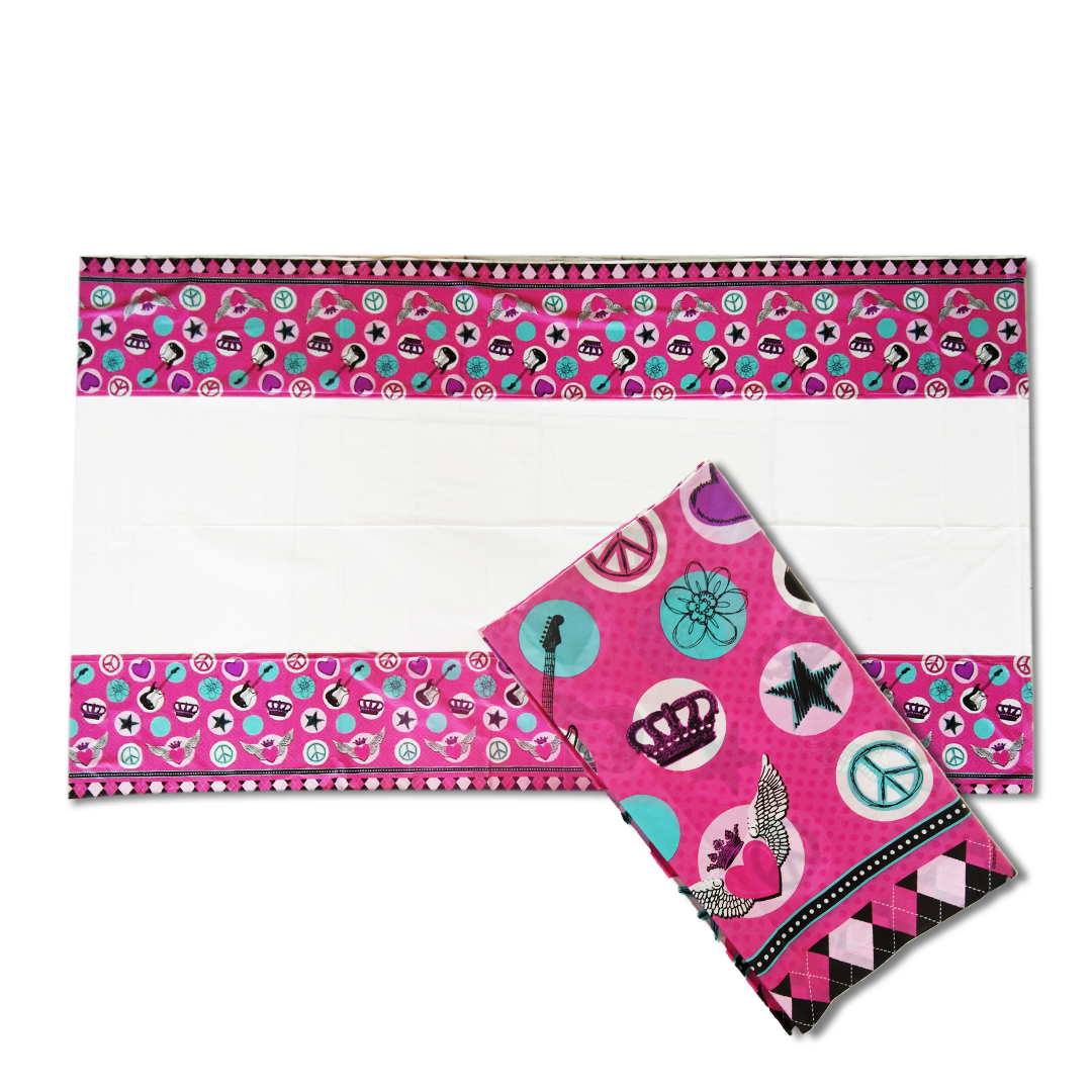 Rocker Princess Theme Table Cover - 54 inches X108 inches - 1PC