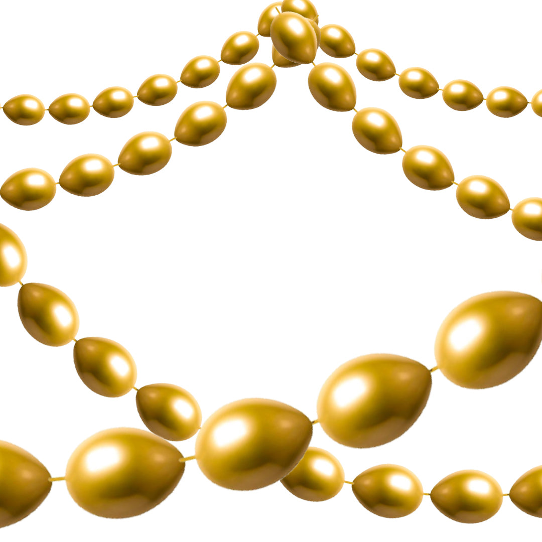 12" Linking Balloon Metallic Gold - 10PC