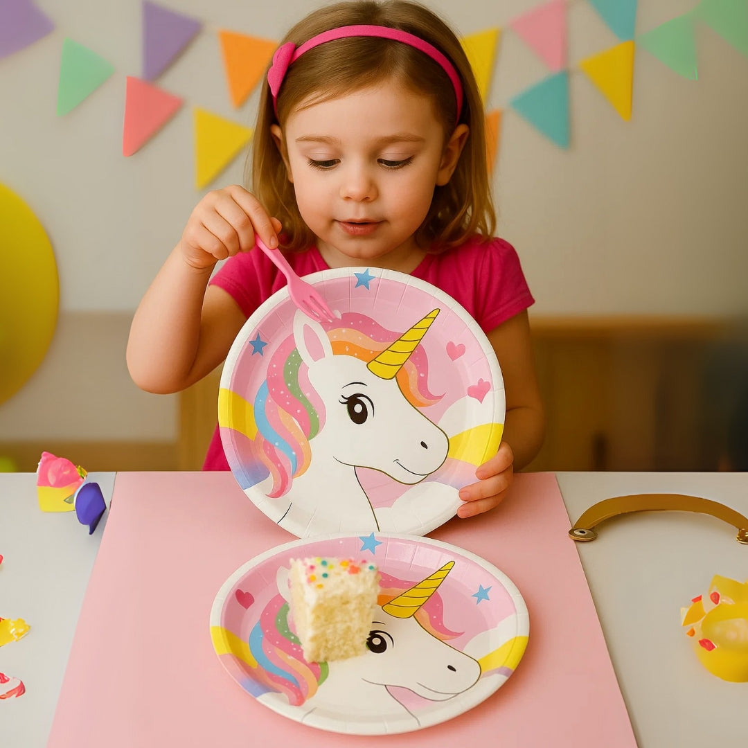 Unicorn Theme Party Paper Plates - 9 inches - 10PC