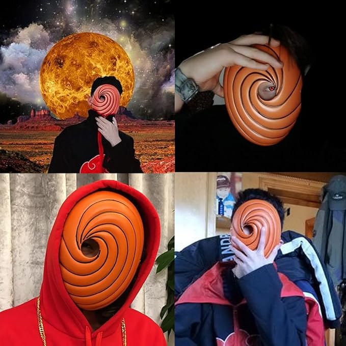 Anime Naruto Mask Akatsuki Tobi Obito Resin Mask - 1PC