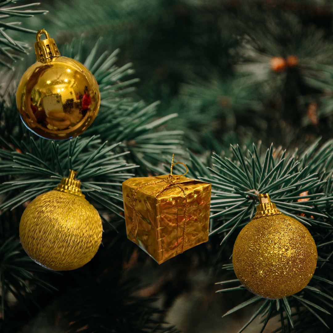 Christmas Tree Ornaments - House of Golden Balls & Gifts - Set of 12 PC