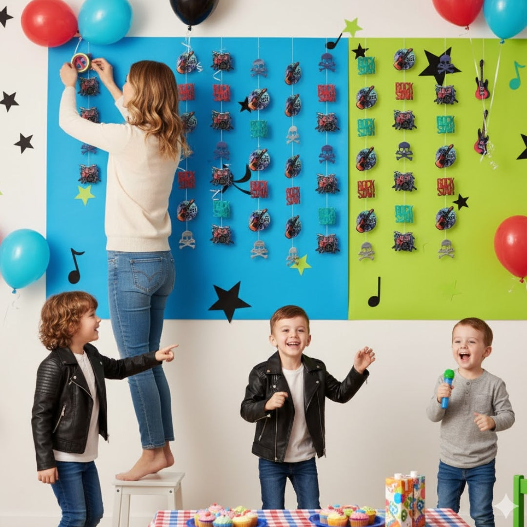 Rockstar Theme Strings for Hanging Decor - 7FT - 6PC