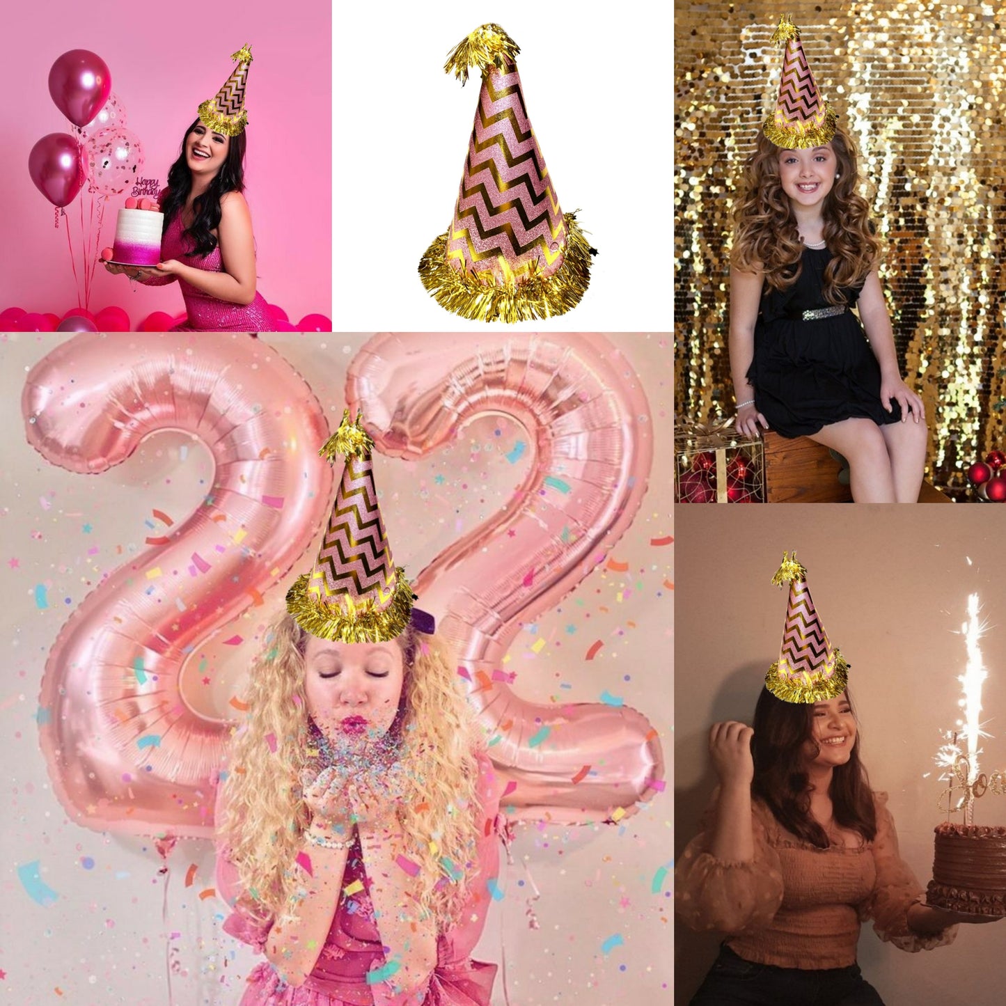 Pink Hat w/Star Swirl Bottom