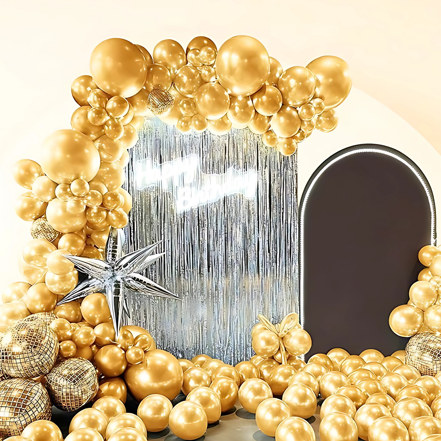 9" Chrome Gold Balloons - 50PC